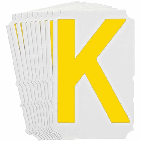 Brady Quik-Align 5150 Series Polyester 4 in Lbl Legend: K Yellow 10PK 5150P-K